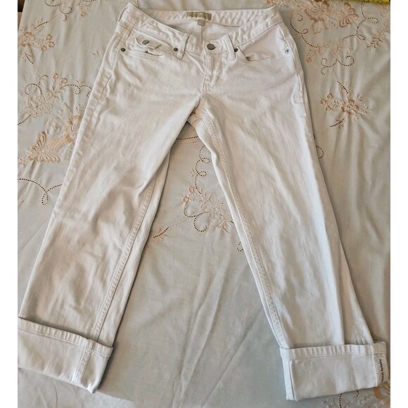 Banana Republic White Cropped Jeans Size 1 / 25 - Picture 1 of 14